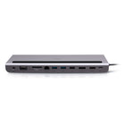 C2G USB-C 10-in-1 Triple Display Docking Station - Silver-Single display with VGA, supporting resolutions up to 1080p
