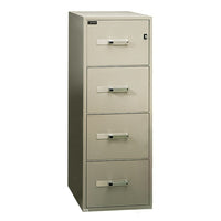 Gardex Classic Fire-Resistant File, 4-Drawer, Vertical, Letter, Beige, 54H x 16 3/4W x 31D (GXGF-400-12-BE)-UL-certified fire resistant vertical 4-drawer 31"D, letter