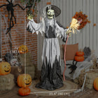 Outsunny 6' Animatronic Witch Halloween Decoration-Made from robust, long-lasting materials ensuring enjoyment for many Halloweens 