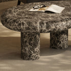 Modway Elowen Outdoor Faux Marble Coffee Table - Dark Emperador Marble-Sculptural Silhouette