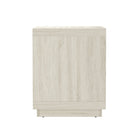 Manhattan Comfort Navis 32" Contemporary 1-Drawer Nightstand - Whitewashed Oak-Part of the Navis Collection, designed with a modern, clean-lined aesthetic that complements contemporary bedrooms