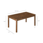 Modway Alba 7-Piece Dining Set - Walnut/Taupe-Non-Marking Foot Caps