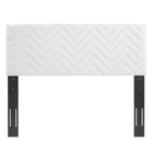 Modway Mercy Chevron Tufted Performance Velvet Twin Headboard - White-Plywood & MDF Frame