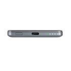 LOGiiX Piston Power 5000 mAh Aluminium Power Bank - Graphite Grey-Features a 20W USB Type-C port with USB Power Delivery for fast charging