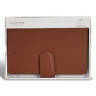 Champs Onyx Leather Passport Case - Brown-Champs signature emboss