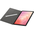 Samsung Galaxy Tab S11 Book Cover - Black-A sleek metal trim adds style around the camera, while the soft microfibre cloth lines helps guard against scratches and scuffs