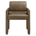 Modway Daven Vegan Leather Dining Armchair - Mushroom-8