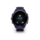 Garmin Forerunner 570 Smartwatch - 47mm - Indigo Aluminum with Translucent Imperial Purple/Indigo Band-MORNING REPORT & EVENING REPORT - Wake up to your morning report with an overview of sleep, recovery and training outlook alongside HRV status, training readiness and weather. Before you go to bed, you’ll get an evening report to better prepare for the next day with a reminder of sleep need, tomorrow’s workout, weather and events.