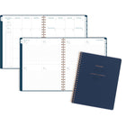AT-A-GLANCE 2026-2027 Signature Weekly/Monthly Academic Planner - 11" H x 8-3/8" W - Navy - Bilingual-Weekly: one week per two-page spread, Monday - Sunday layout with ruled appointment times and notes section