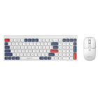 Havit Dual-Mode Wireless Keyboard and Mouse Combo Set - White-Customizable DPI & Mechanical Keys: Adjustable DPI (800-2400) for precise sensitivity, paired with responsive mechanical key switches for a tactile typing experience
