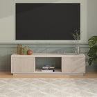 Hudson&Canal Dorian TV Stand for TV's up to 65" - Alder White-Constructed of sturdy MDF materials in a handcrafted alder white finish