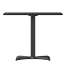 Flash Furniture 36'' Square Laminate Table Top, Black with 30'' x 30'' Table-Height Base (XUBK3636T3030)-1.125" Thick Top with melamine core