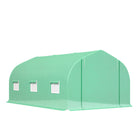 Outsunny Walk-in Greenhouse - Outdoor Plant Tunnel Hot House with Steel Frame - 15' x 10' x 7'- Reinforced frame and solid PE make this greenhouse solid and long-lasting  
 