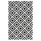 Modway Alika Abstract Diamond Trellis Area Rug - 5 ft W x 8 ft L - Black/White-Abstract Diamond Trellis Area Rug