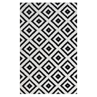 Modway Alika Abstract Diamond Trellis Area Rug - 5 ft W x 8 ft L - Black/White-Abstract Diamond Trellis Area Rug