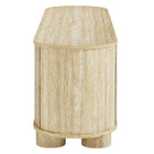 Modway Overture 63" Oval Faux Travertine TV Stand - Travertine-3 Push-to-Open Doors