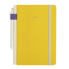 Gry Mattr Contrast Notebook with Pen - Yellow-5.7" W x 8.26" H