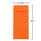 JAM Paper #10 Policy Envelopes, 4 1/8 x 9.5, Brite Hue Orange Recycled, 1000 Pack (15887B)-Opening: Open end