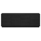 Hudson&Canal Tullis TV Stand for TV's up to 78" - Black Grain-A transitional design accommodates TVs up to 78" for your entertaining space