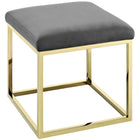 Modway Anticipate Ottoman - Gold/Grey-Elegant Tufted Buttons