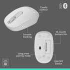 Logitech MK250 Compact Wireless Mouse & Keyboard - Off-White-Worry-free battery life: enjoy 12 months of daily use before changing batteries