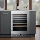 Kucht 24" Dual‑Zone 52‑Bottle Wine Cooler - Stainless Steel-Temperature range Upper 36°F-50℉, and bottom 50°F-68℉ 