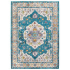 Modway Success Anisah Distressed Floral Vintage Medallion Area Rug - 4 ft W x 6 ft L - Blue Ivory Yellow Orange-Distressed Vintage Floral Vintage Medallion Area Rug