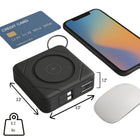 Uncaged Ergonomics 7-in-1 10,000 mAh Magnetic Wireless Charging Portable Power Bank - Black-Power that Travels: Compact (3.25, 3.25, 1.25"), Lightweight (0.6 lbs), first easily in your hand or pocket. 