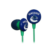 NHL iHip Slap Shot Earphones - Vancouver Canucks-Earphones from iHIP provide professional-quality audio and excellent noise isolation in a small and lightweight design