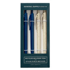 General Supply Goods + Co Recycled Ball Pen Set - Wheat Straw Material - 4 Pack-Made from recycled  wheat straw material