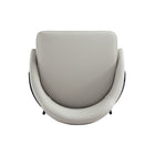 Manhattan Comfort Gracie 22" Modern Leatherette Upholstered Barstool - Stone and Black - 2 Pack-22" L x 23" W x 41.1" H