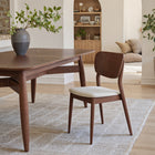Zuo Kellua Dining Chair - Beige/Walnut - Set of 2-Chair Weight Capacity: Supports up to 250 lb