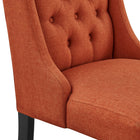 Modway Baronet Button Tufted Fabric Dining Chair - Orange-8