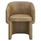 Modway Verity Barrel Back Vegan Leather Dining Chair - Toast-8