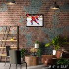 Connor Mcmichael Washington Capitals - Framed Canvas - 31" x 22"-Officially licensed by the NHL and NHLPA
