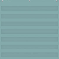 Teacher Created Resources 7 Pocket Chart - 28" x 28" - Calming Blue-Lightweight and durable pocket charts feature colorful designs and hang easily from sturdy, metal grommets