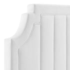 Modway Alyona Channel Tufted Performance Velvet Full/Queen Headboard - White-3 Mounting Positions