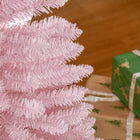 HOMCOM 5' Pencil Artificial Christmas Tree with Realistic Branches - Pink-Colour: Pink 