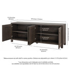 Hudson&Canal Chabot TV Stand for TV's up to 75" - Alder Brown-Product Dimensions: 15.75" L x 68" W x 24.5" H