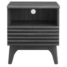 Modway Render Nightstand - Charcoal-Tapered Wood Legs