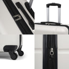 Bondstreet 3-Piece Hardside Luggage Set - ABS - White-Telescopic trolley handle with multi-stage locking heights