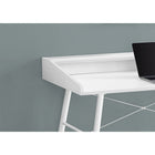 Monarch Specialties 7535 48" Computer Desk - White/White Metal-Finished on all sides for flexible placement anywhere in a home office