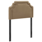 Modway Magnolia Stain-Resistant Performance Velvet Twin Size Headboard - Taupe/Almond-Stain-Resistant Performance Velvet Upholstery