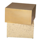 Zuo Cinza Side Table - Gold/Beige-3 year limited warranty