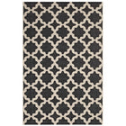 Modway Cerelia Moroccan Trellis Indoor/Outdoor Area Rug - 8 ft W x 10 ft L - Black/Beige-Moroccan Trellis Area Rug