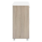 Modway Cuisine Kitchen Cart - Oak White-Full-Glide Drawers