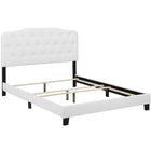 Modway Amelia Faux Leather King Bed - White-Modern Bed Frame With Headboard