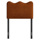 Modway Athena Stain-Resistant Performance Velvet Twin Size Headboard - Rust-Seven Adjustable Mounting Positions