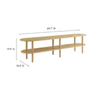 Modway Torus Oval Wood TV Stand - Light Oak-Wood Construction