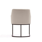 Manhattan Comfort Serena 23.03" Modern Leatherette Upholstered Dining Armchair - Cream - Set of 2-Delivered to you Fully Assembled! No Assembly Required